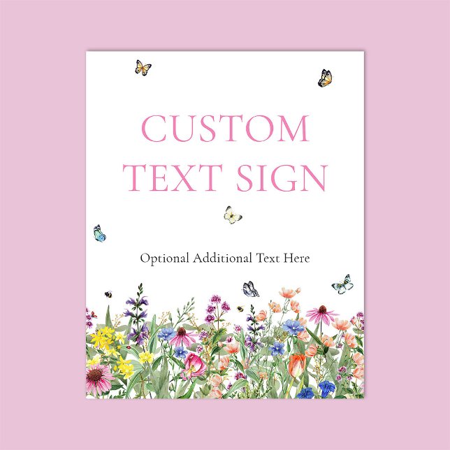 Bröllopssign för vildblommor poster (Skapare uppladdad)