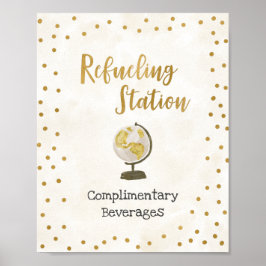 Bröllopssign Glob Efterfyllnadsstation Poster