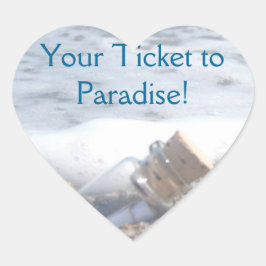 Bröllopsskåp till förseglingskuvert - Meddelande F Hjärtformat Klistermärke