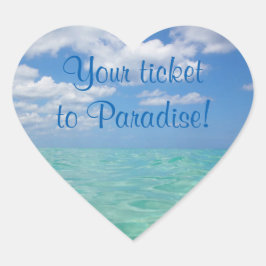 Bröllopsskåp till förseglingskuvert - Ocean III Hjärtformat Klistermärke