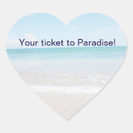 Bröllopsskåp till sälkuvert - Ocean Hjärtformat Klistermärke