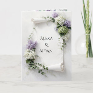 Bröllopsskrå med Syren och Hortensia Kort