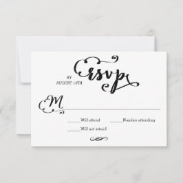 Bröllopsskrift Damask - RSVP-kort OSA Kort