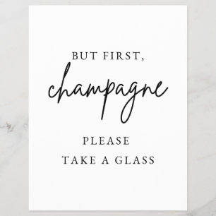 Bröllopsskylt för champagne reklamblad