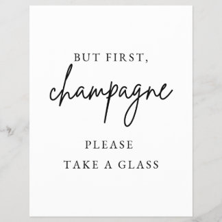 Bröllopsskylt för champagne reklamblad