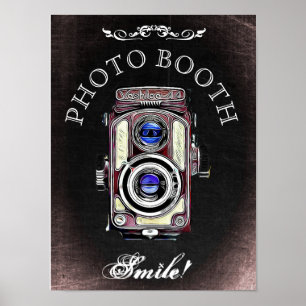 Bröllopsskylt för fotobås, skrivtavla stil poster