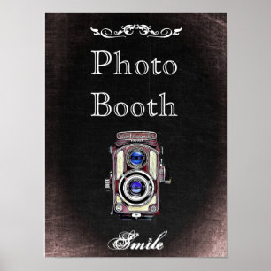 Bröllopsskylt för fotobås, skrivtavla stil poster