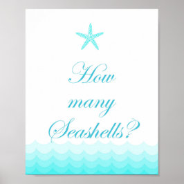 Bröllopsskylt med strandtema 8x10" poster