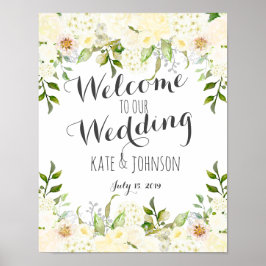 Bröllopsskylt, välkommen,  shower , affisch, bande poster