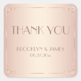 bröllopsspärrar för små Tack Fyrkantigt Klistermärke