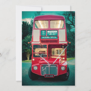 Bröllopsspecial London Röd Buss Inbjudningar