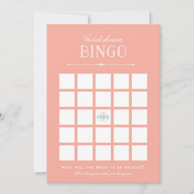 Bröllopsspel - Bingo (Framsida)