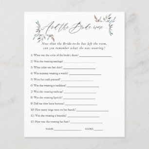 Bröllopsspel för vinterbrud med grönska