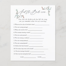 Bröllopsspel för vintergrönska brud