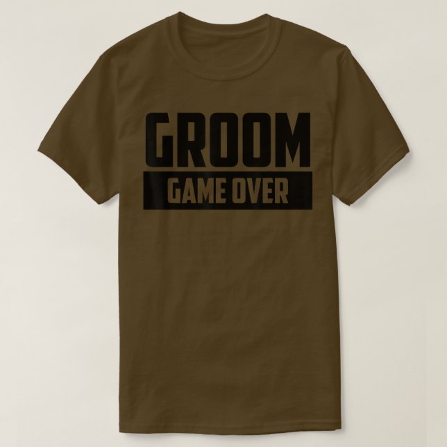 Bröllopsspel Game Over Förlovning Bröllop Bachelor T Shirt (Design framsida)