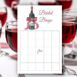 Bröllopsspel med vin och båge bingo