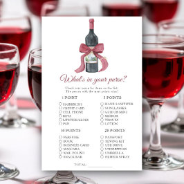 Bröllopsspel med vin Vad har du i din handväska