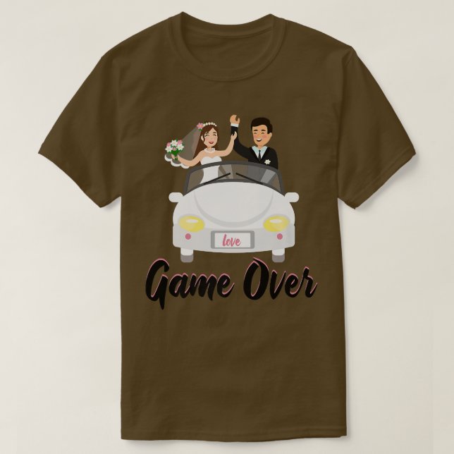 Bröllopsspel Över Bröllopsförslag Förlovning Prese T Shirt (Design framsida)