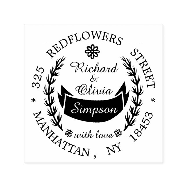 Bröllopsstämpel Självfärgande Stämpel (Design)