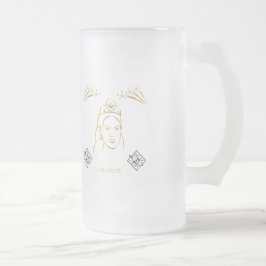 bröllopsstil frostat ölglas