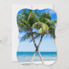 Bröllopsstrand Palmer Träd Ödets Öde Inbjudningar