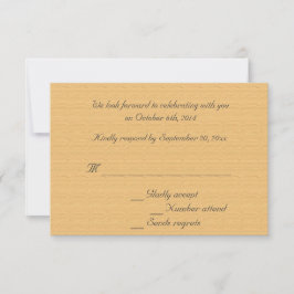 Bröllopssvar RSVP-kort för The Mulberry Tree. Inbjudningar