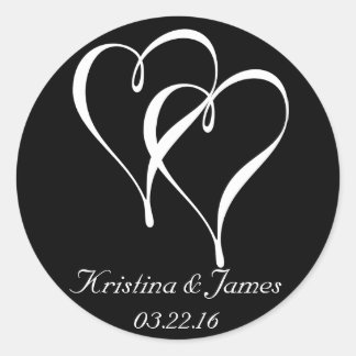 Bröllopssymboler för och kuvertförseglingar runt klistermärke