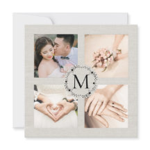 Bröllopstack Monogrammerad Fotocollage