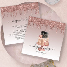 Bröllopstårta Glitter Dropp Rose Guld Bageri