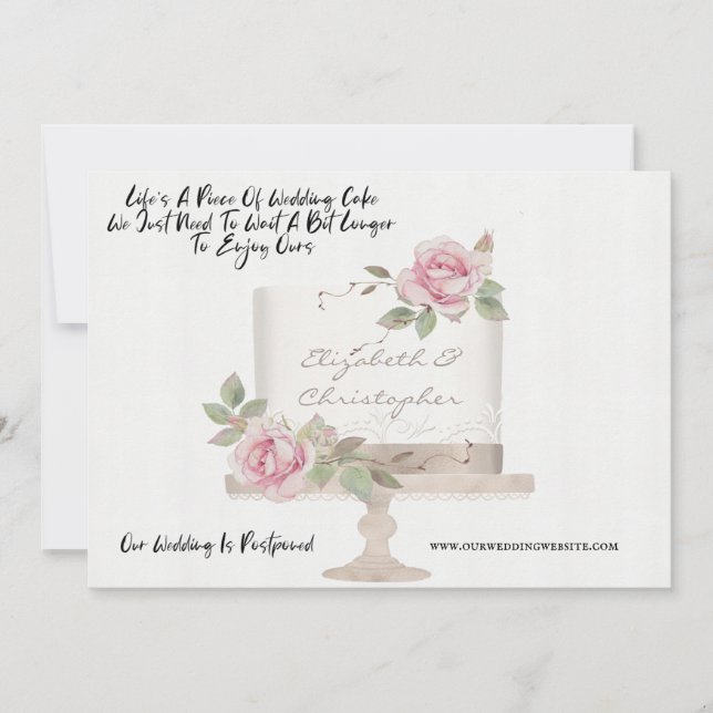 Bröllopstårta Roligt Förändrat Schema Uppflyttad Meddelande (Framsida)