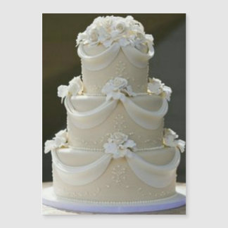 Bröllopstårta spara datum magnetisk inbjudningskort