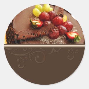 Bröllopstårtaklistermärkear/bagare/konditor Runt Klistermärke