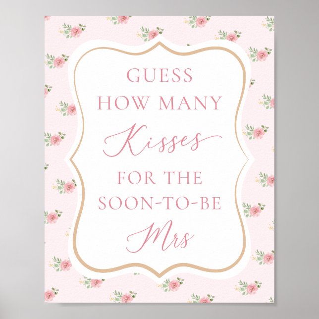 Bröllopste Bröllopsfest Gissa hur många Poster (Framsidan)