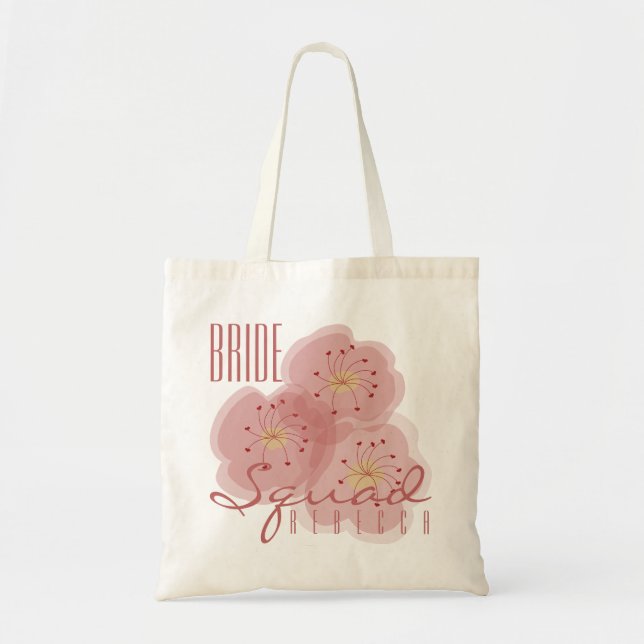 Bröllopsteam Personlig Totebag Asiainsprierad Tygkasse (Framsidan)