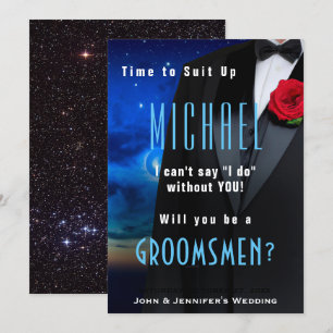 Bröllopsteman Tuxedo Inbjudan Klä Upp