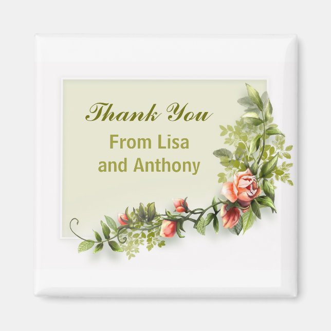 bröllopstillbehör souvenirer och presenter magnet (Framsidan)