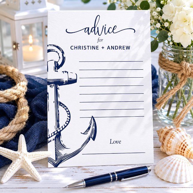 Bröllopstips med nautiskt ankare (Allow your guests to fill out advice cards to give you some wisdom going into your marriage.
)
