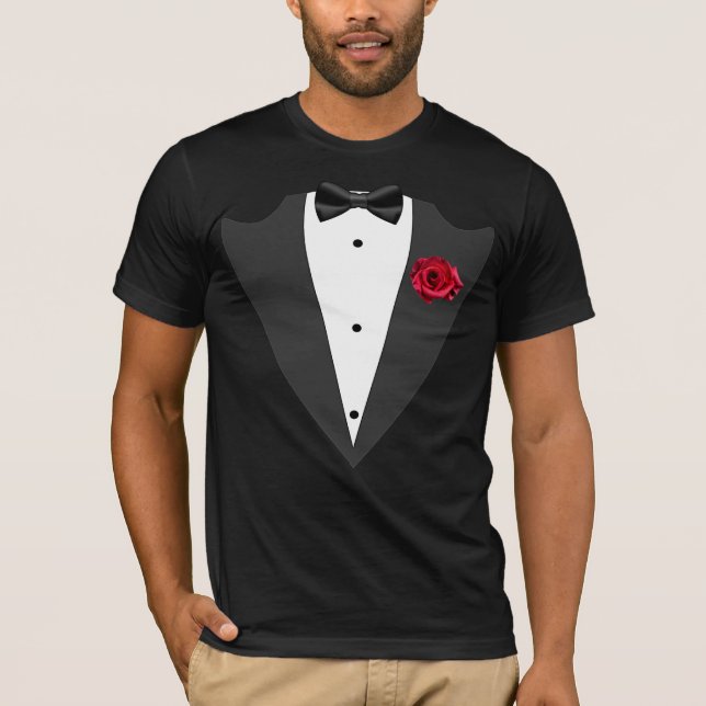 Bröllopstoy, svart och vit T-Shirt (Framsida)