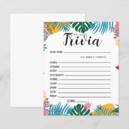 Bröllopstrivia Bröllopslek Bridal Shower-spel