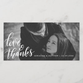 Bröllopstypsnitt Kärlek Och Tacksamhet | Parfoto Tack Kort