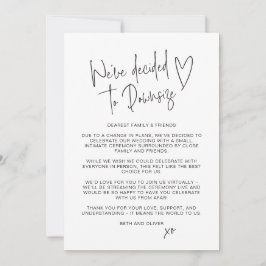 Bröllopsuppdatering Nedskalad Mindre Skriftstil Meddelande