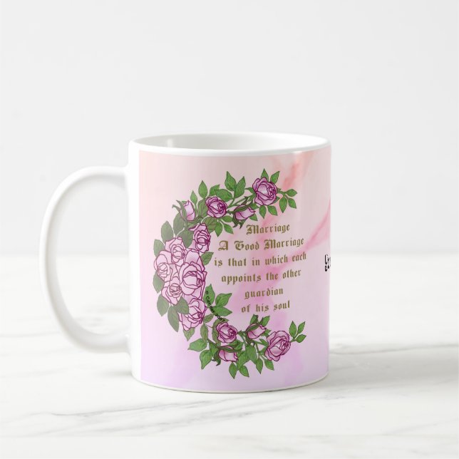 Bröllopsvers bröllopskrusar kaffemugg (Vänster)