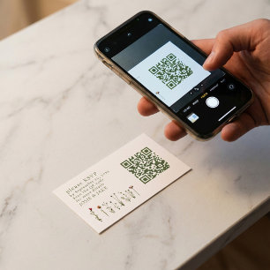 Bröllopsvildblommor RSVP QR-kod Tilläggskort