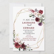 Bröllopsvisitkort, enkel blommigt