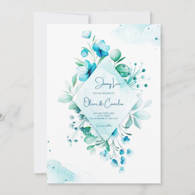 Bröllopsvisitkort Inbjudningar (Framsida)