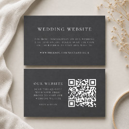 Bröllopswebb Enclosure Card | Smart RSVP Insert Tilläggskort
