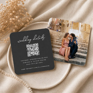 Bröllopswebbplats Bilaga Kort   QR Online RSVP