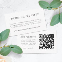 Bröllopswebbplats | Elegant Chic RSVP QR-kod