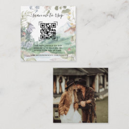 Bröllopswebbplats för fjällblommor | QR-kod Tilläggskort