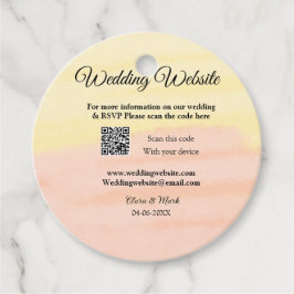 Bröllopswebbplats lägg till QR-kod skanning lägg t Gåvor Etiketter